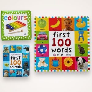 First Words Learning Books. Colours, Animals, Words. 0+